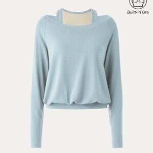 OGL LiteWarm Multi-Wear Layering Bra Top Foam Blue